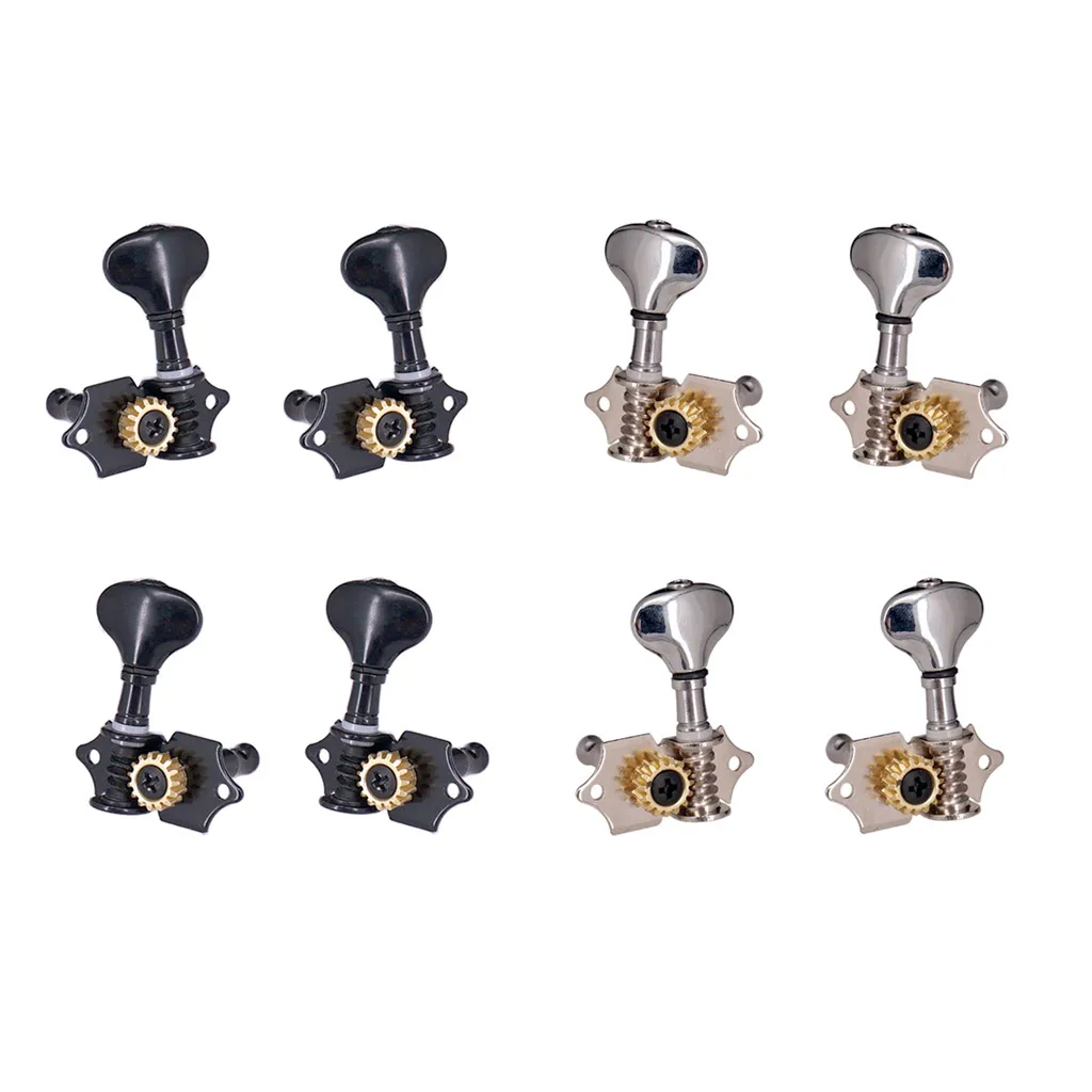 4pcs 2R2L Open Gear Guitar Tuning Pegs Tuners DIY Making Kits for Ukulele Kits
