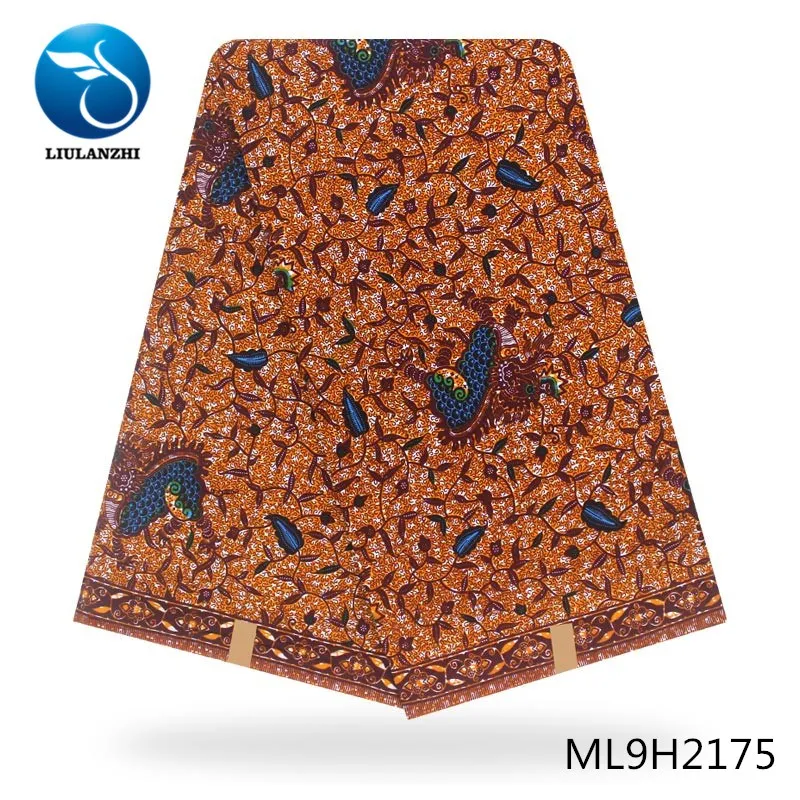 Воск liulanzhi ткань с принтом африканская хлопок высокое качество Анкара ткань печать 6 ярдов восковой дизайн ML9H2174-2190