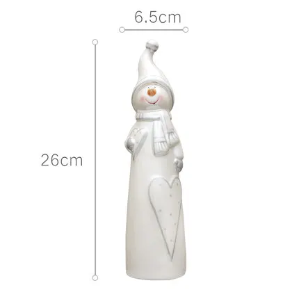 Нордический креативный Рождественский Керамический снеговик, фигурки для украшения дома, милые Мультяшные фигурки, вечерние украшения для гостиной - Цвет: M-6