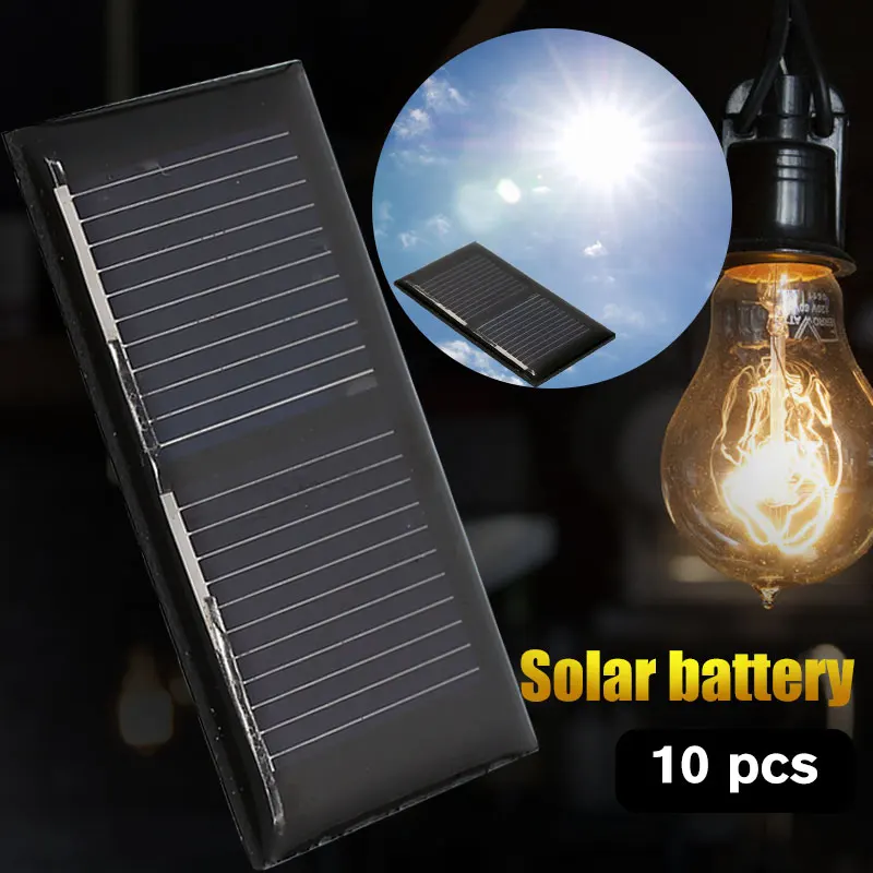 10 шт./компл. 1V 125MA Панели солнечные мини Солнечная Системы DIY поликремниевые солнечные клетки Портативный Солнечный Зарядное устройство Панель