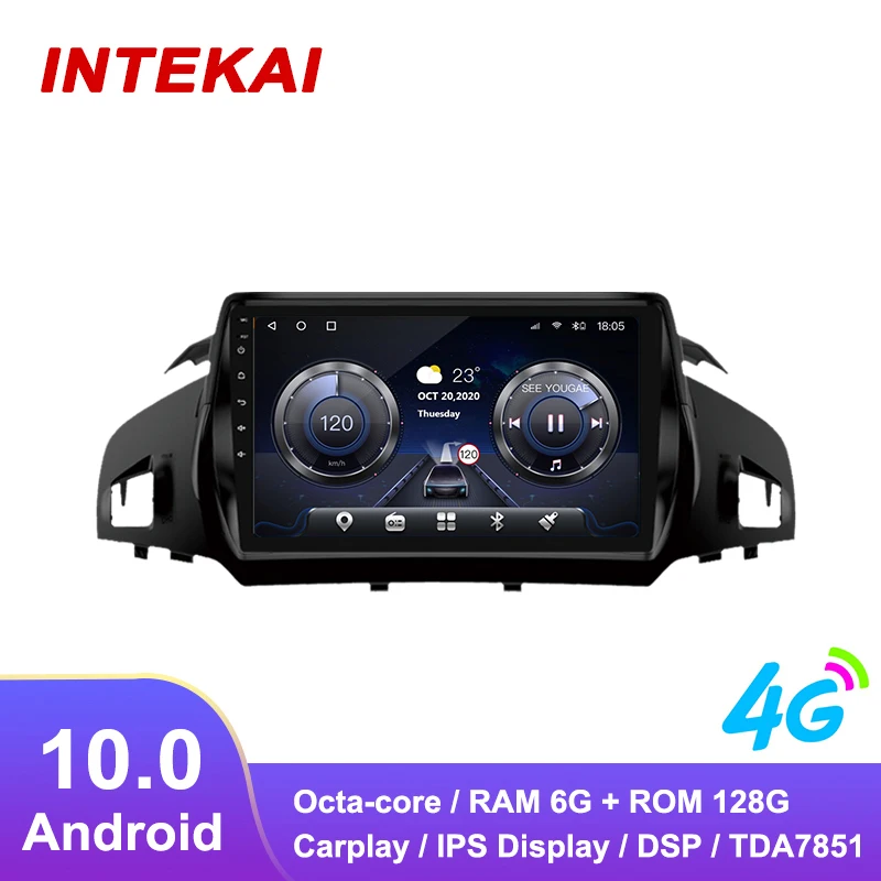 Автомагнитола 9 дюймов Android 10 0 GPS-навигация Авторадио мультимедийный плеер для Ford