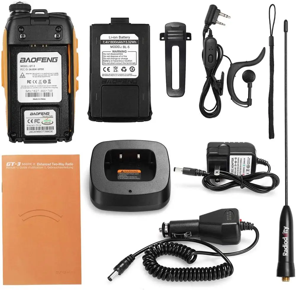 Baofeng GT 3 Mark II VHF/UHF 136 174/400 520 МГц Двухдиапазонная Любительская Двусторонняя