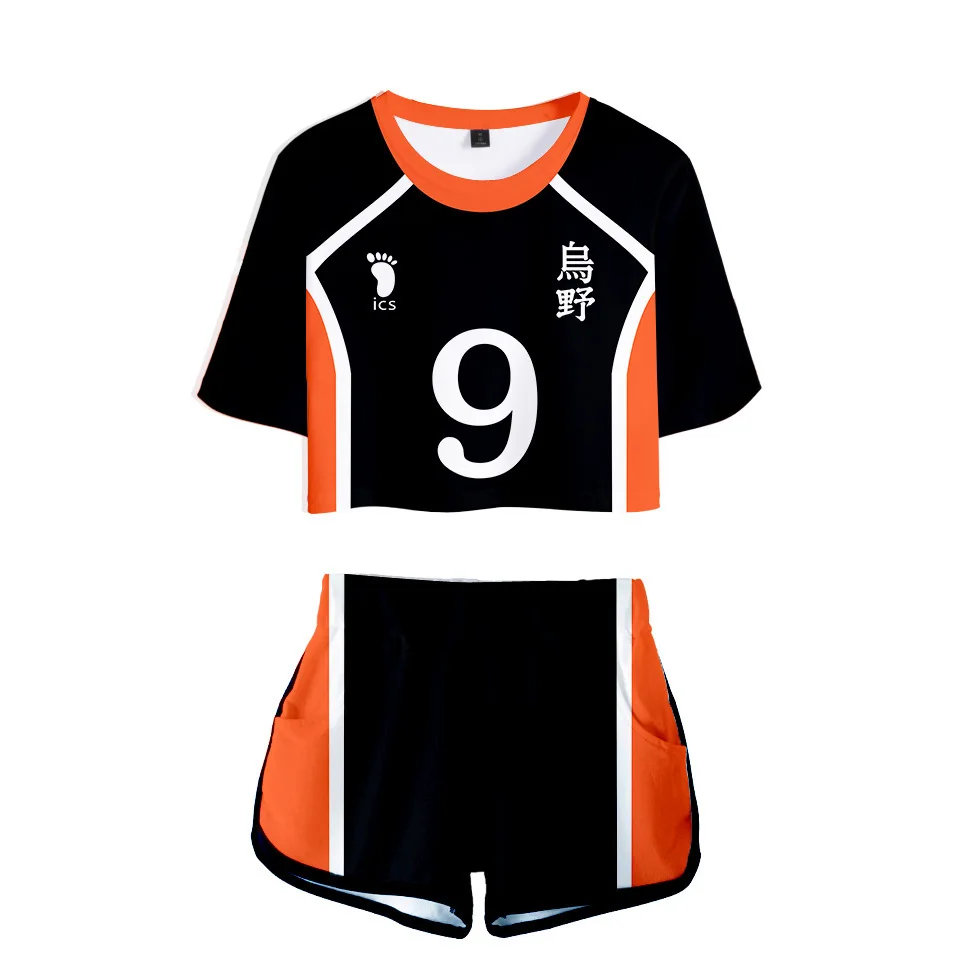 Женский костюм Haikyuu Cosplay размера плюс No.4 nissinoya Yuu No.10 Hinata Shoyo No.9 Kageyama Tobio летние
