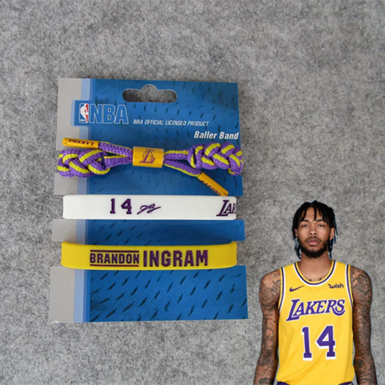 A Lakers ночной Светильник Ingram Star силикагель Yingge браслет фирменный спортивный ремешок база настоящим м Поклонники