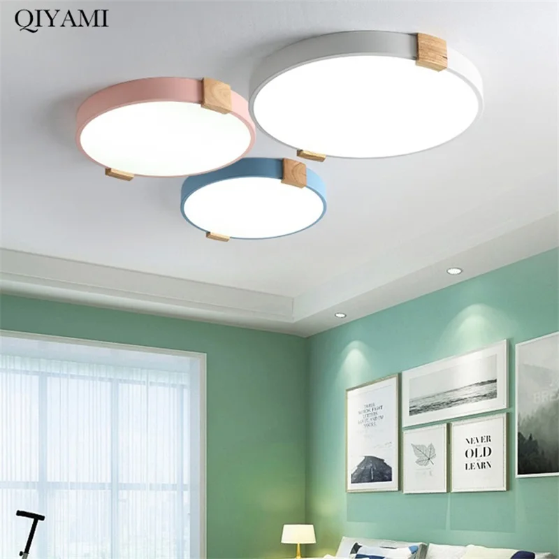 Nordic Ultra-thin Chandelier lamp round creative bedroom personality children's room balcony modern minimalist lamps | Лампы и