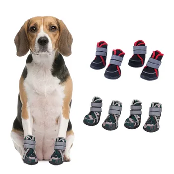 

4pcs Dog Clothes Pet Luminous Claw Protector Non-slip Waterproof Comfortable Dog Winter Shoes Claw Cover Snow Boots333