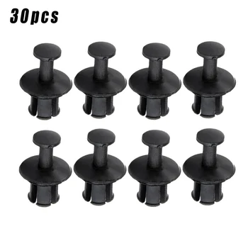 

30pcs Fender Retainer Nylon Black Fasteners Car Clips 8mm Hole For BMW #17111712963 Fender Retainer Clips