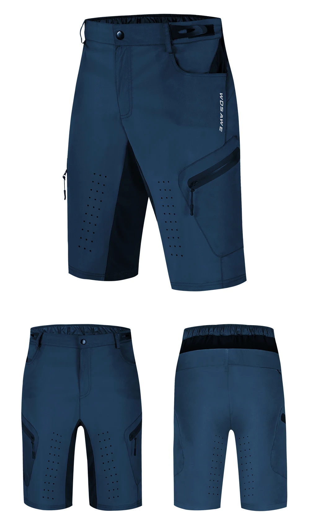 Мужские велосипедные шорты WOSAWE свободного покроя уличные спортивные для бега