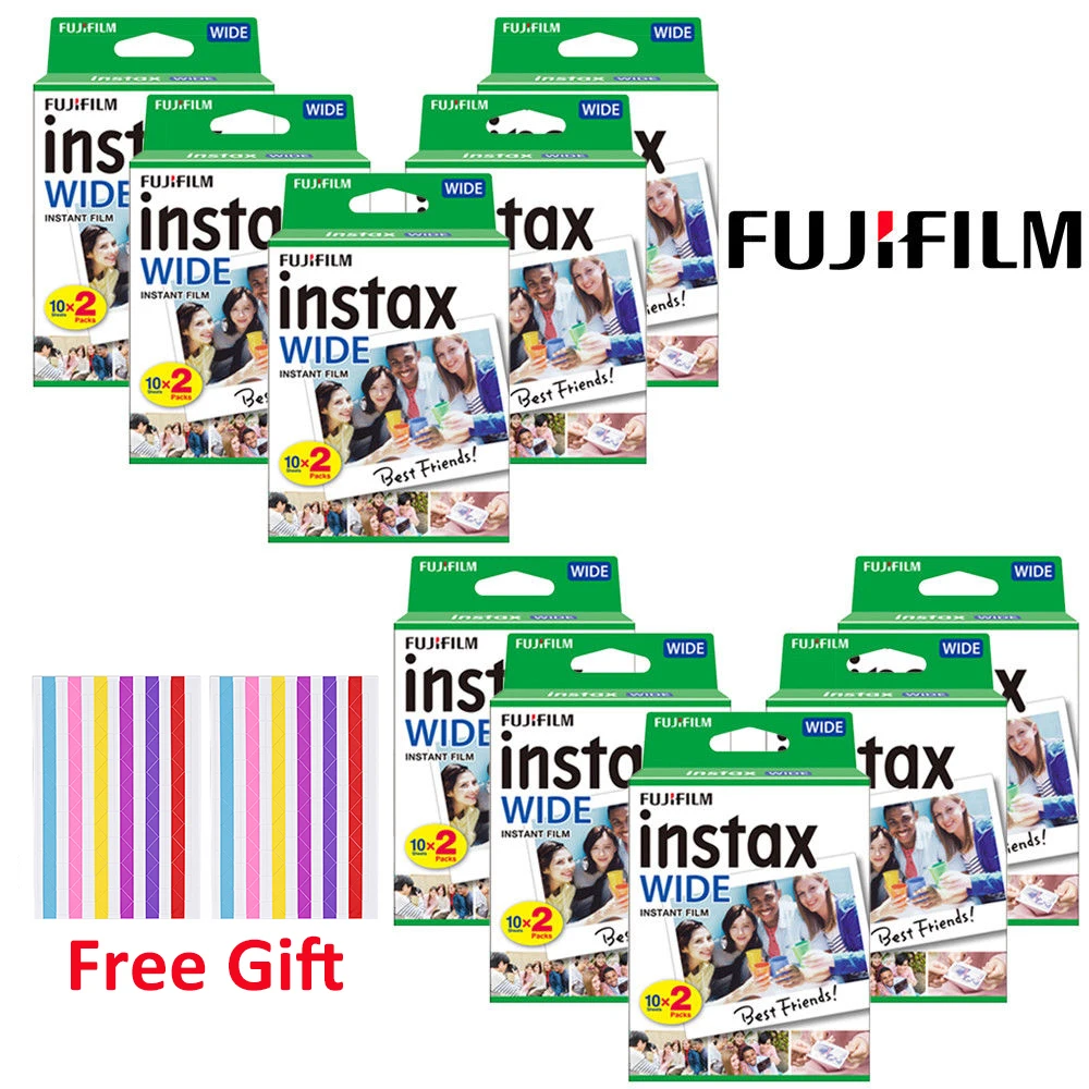 Пленка для мгновенной печати Fujifilm Instax WIDE 210 200 300 100 500AF 10 листов широкая пленка Mini