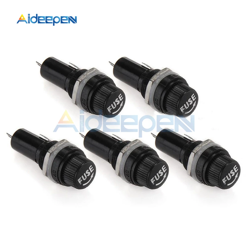 10Pcs/lot 5x20mm Fuse Holders 10A 250V AC 15A 125V AC for 5*20MM Insurance Panel fuse holder,fuse adapter holder,car fuse holder,solar pv fuse holders