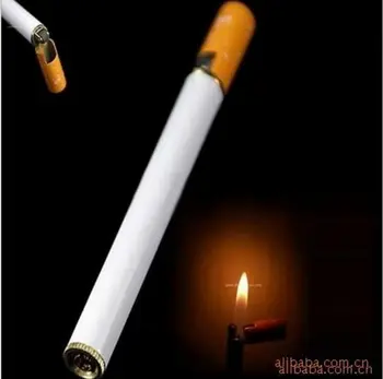 

(No Gas )1pc Refillable Butane Gas Jet Flame Lighter Cigarette Shaped Windproof Men Gift