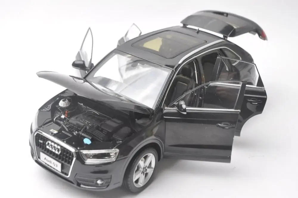 1:18 литая под давлением модель для Audi Q3 2013 Черный внедорожный игрушечный