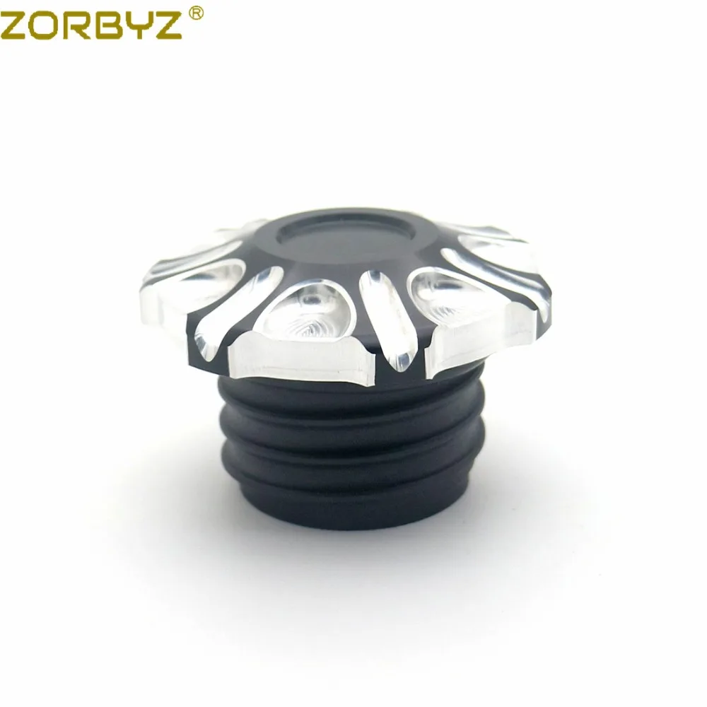 ZORBYZ черный/хром CNC Edge Cut вентилируемый газовый бак крышка топливная Крышка для Harley Sportster Road King Dyna