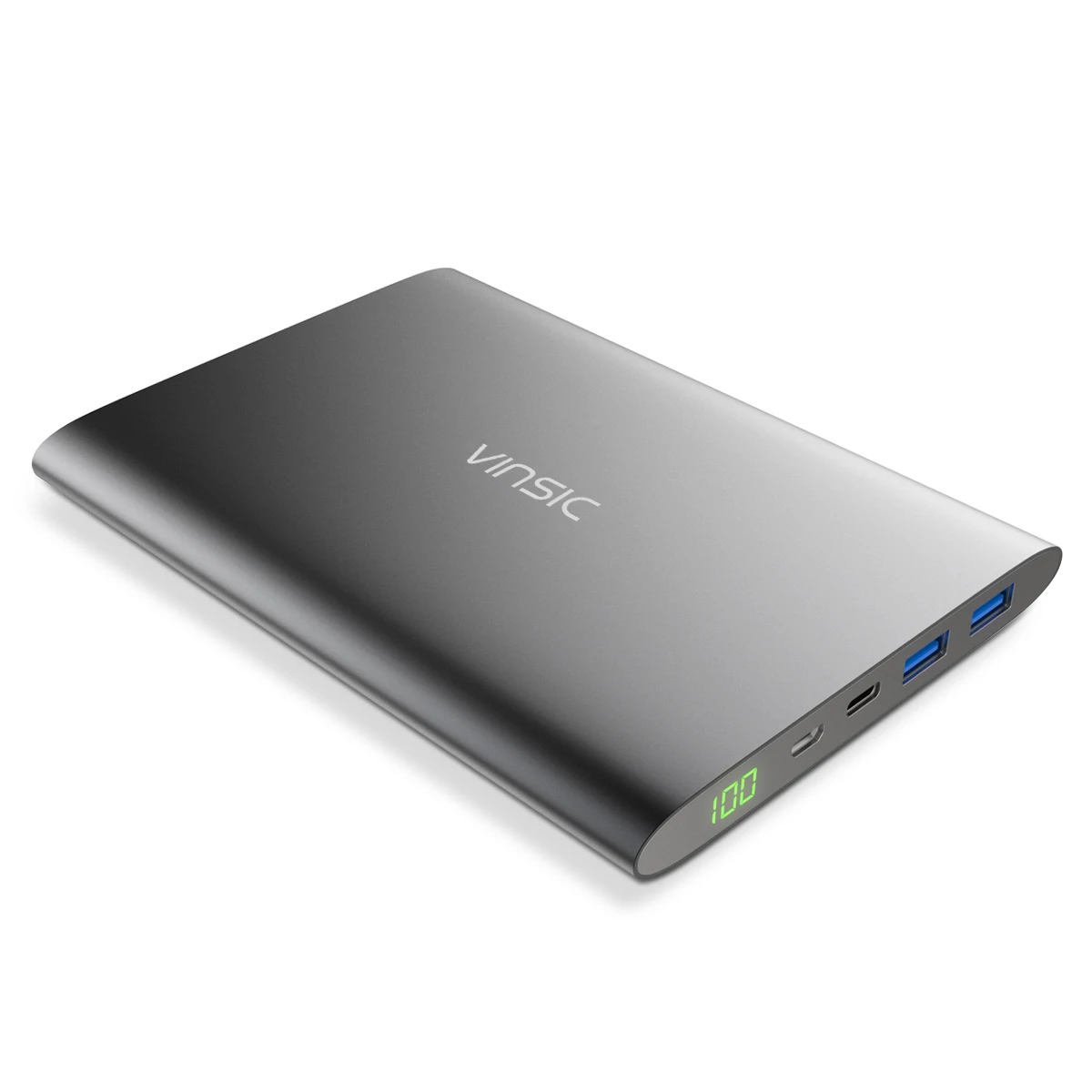 

5V 3A Type C Power Bank Vinsic 20000mAh Dual USB Portable Charging Mobile Phone External Battery Charger for Xiaomi Mi Samsung