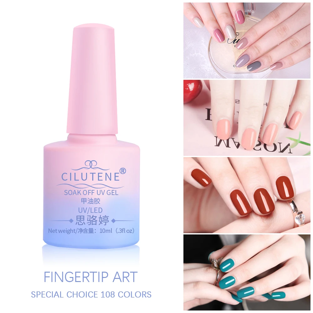 

10ML UV Gel Varnish Nail Polish Set For Manicure Semi Permanent Hybrid Nails Art Off Prime White Gel Nail Polish 31 colors
