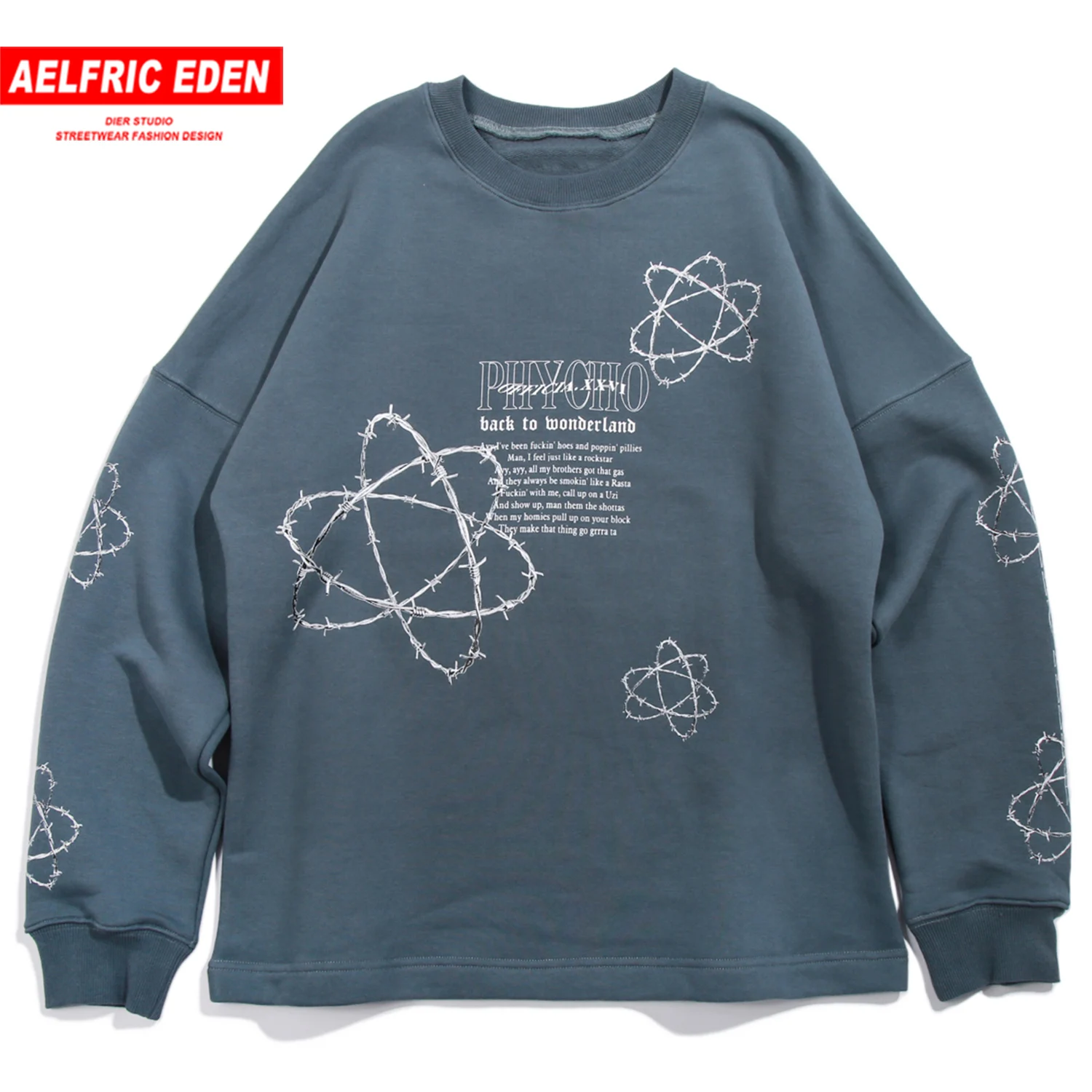 Aelfric Eden, толстовки с принтом неправильной формы, мужские, осень, Harajuku, уличная одежда, Повседневный хлопковый пуловер, хип-хоп, мужские топы