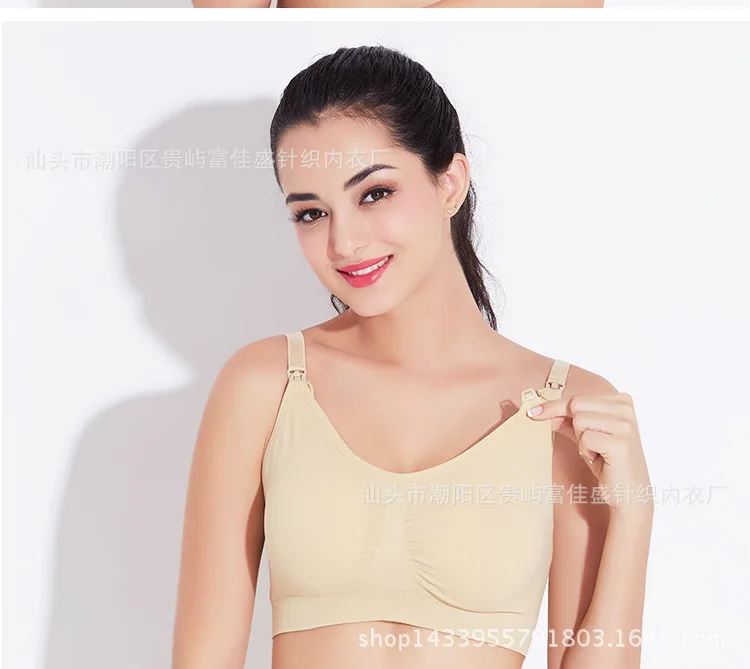 Pregnant Women Non-Steel Ring Front Buckle Large Size Nursing Bras New Style Feeding Adjustable Push up Non-trace Bra Underwear