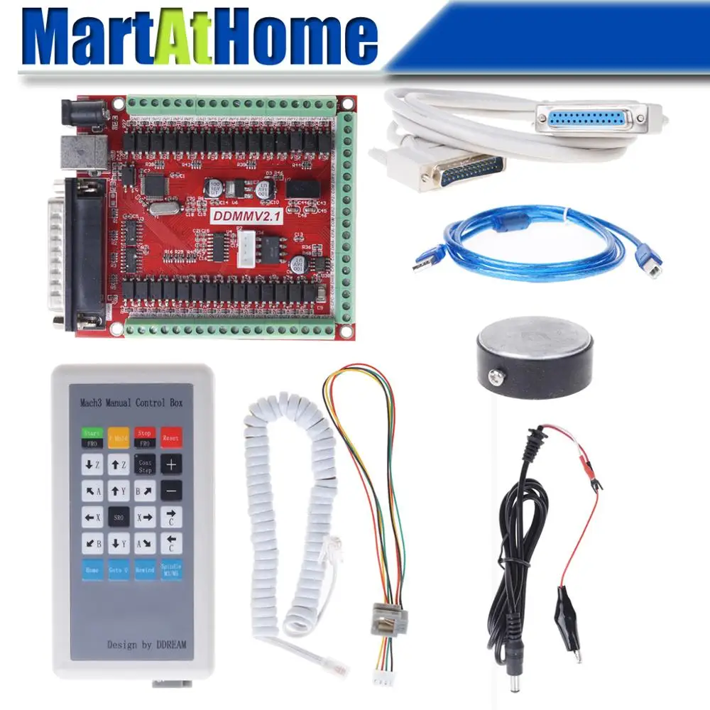 Manual para Controle do Motor Kit com Caixa de Controle Argedo Frete Grátis Eixos Usb Lpt Mach3 Breakout Board Deslizante Sm706 @ cf Cnc 6