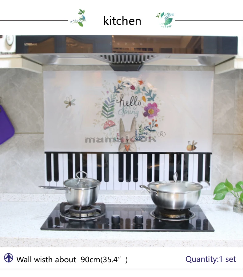 Self adhesive kitchen wallpaper aluminum foil, kitchen and cupboard stickers, oil proof waterproof cartoon wall sticker Self adhesive kitchen wallpaper aluminum foil, kitchen and cupboard stickers, oil proof waterproof cartoon wall sticker