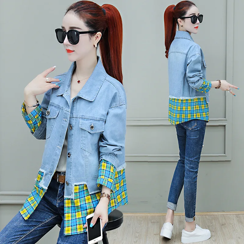 

Early Autumn Short-height Coat Women's 2019 New Style Spring And Autumn Short Korean-style Loose-Fit Versatile Joint Jacket Fash