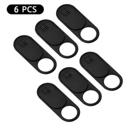 Universal Antispy Magnetic Webcam Cover (6PCs Black)
