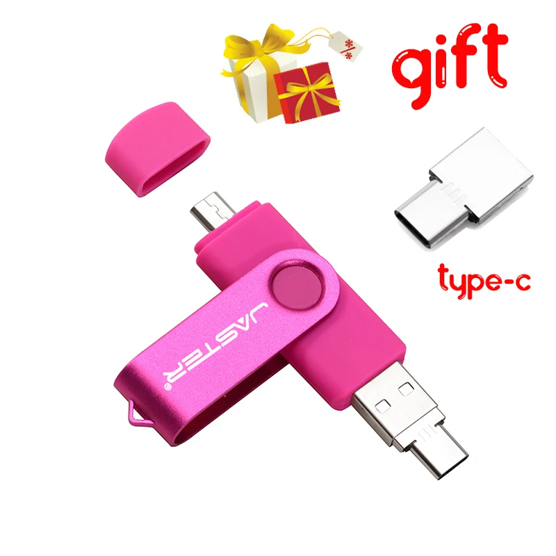 JASTER Promotion High Speed 2.0 USB Flash Drive OTG Pen Send Type-C Adapter 64gb Stick 32gb Pendrive Disk for Android Micro/PC | Компьютеры