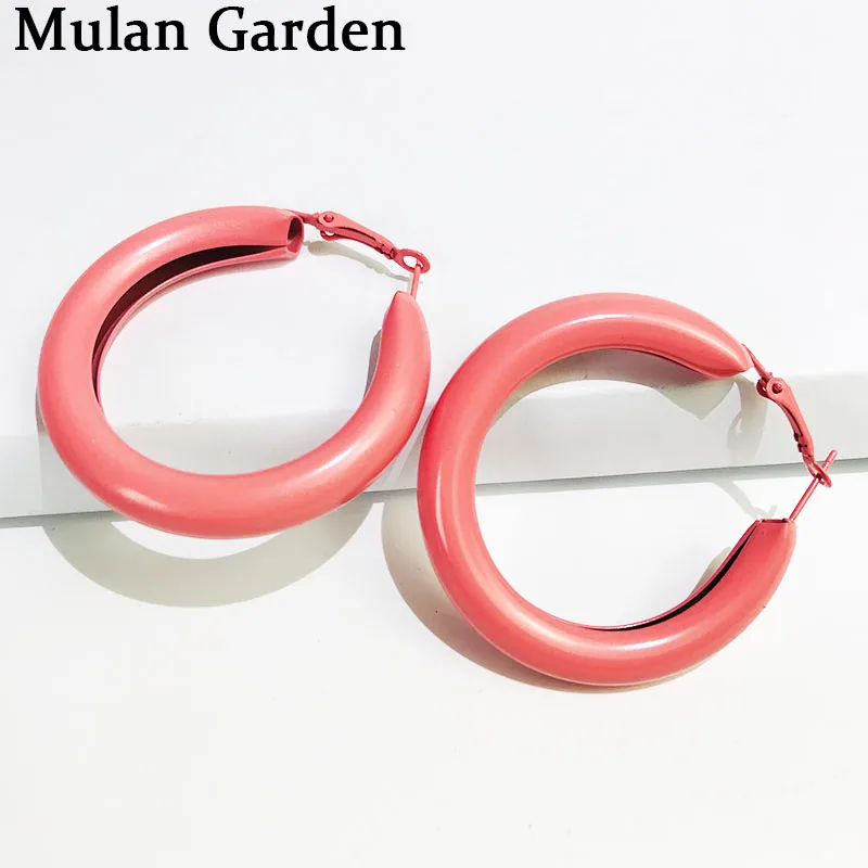 M&ampG Summer Colorful Hoop Earrings Simple Fashion Circle Hoops Jewelry Party Women Gift Hot Sale Wholesale Drop Shipping | Украшения и