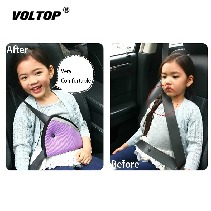 

1pcs Child Seat Belt Pad Car Accessories Decoration Dashboard Hanging Pendant Child Protection Triangular Holder Seat Supports