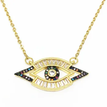 

Popular Evil Eye Pendant Necklace,Cubic Zirconia Necklace.Fashion CZ Necklace,Micro Pave CZ Pendant Necklace,Zirconia Necklace
