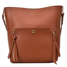 Модная однотонная кожаная сумка на плечо элегантные большие вместительные сумки мягкая поверхность с маленьким кошельком повседневные сумки через плечо