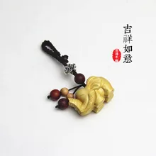 Boxwood автомобильный брелок вырезанный на удачу приносит ключ безопасности подвеска с героем Аниме подарок Xhhy12