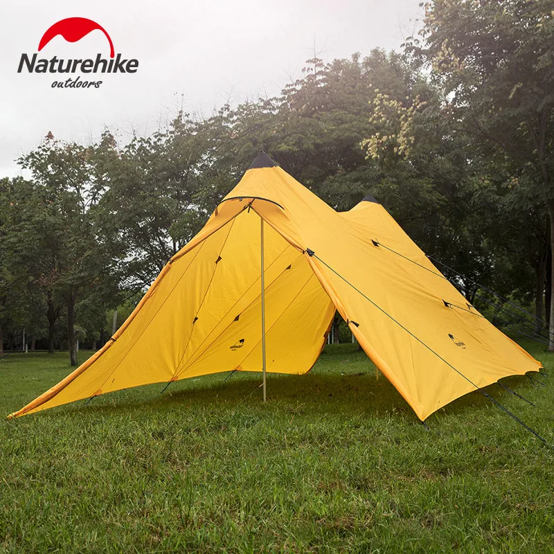 Палатка Naturehike двухместная на 8 человек 40 ден силиконовая непромокаемая|Навес от
