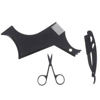 

Hot Sale 1set Shaving Tool Men Beard Template Styling Tool Beard Shaping Comb Shaving Hair Removal Razor Tool