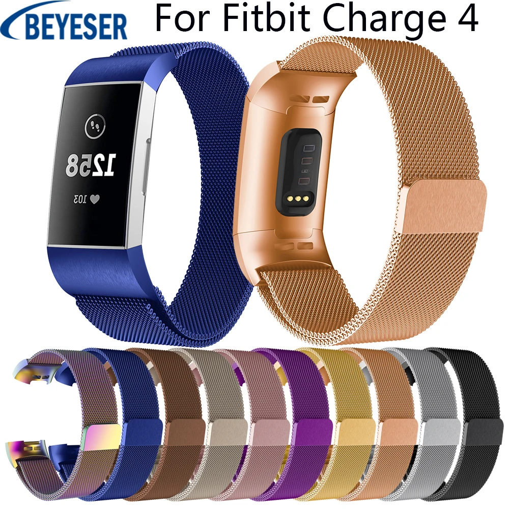 Ремешок для часов Milanese Loop L/S размер Fitbit Charge 4 с коннектором браслет из нержавеющей