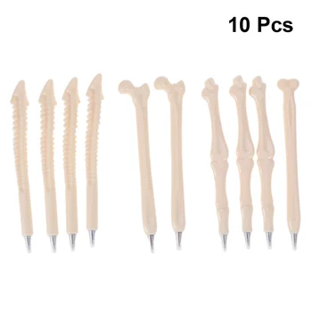 

Pack of 10 Bone Design Novely Ballpiont Pens with Blue Ink for Students Nurse