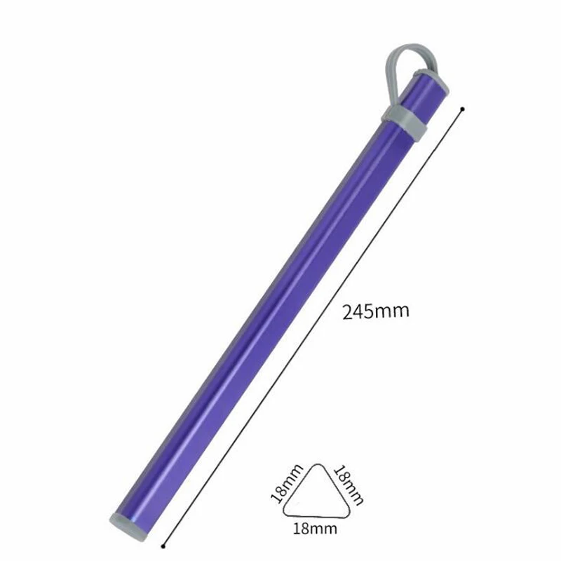 purple Открытый Титан круглые квадратные палочки для еды с алюминиевой крышкой трубки кемпинг Пикник путешествия детская посуда столовые приборы - Цвет: purple