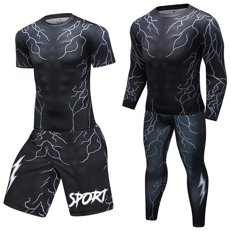 Новый спортивный костюм BJJ MMA Rashguard Jiu Jitsu компрессионные трикотажные изделия +