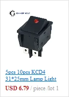 10 шт. 20 шт. KCD4 31*25 мм DPST 4PIN 16A/250 в красный/зеленый Кнопка ВКЛ/ВЫКЛ положение оснастки лодка кулисный переключатель медные ножки