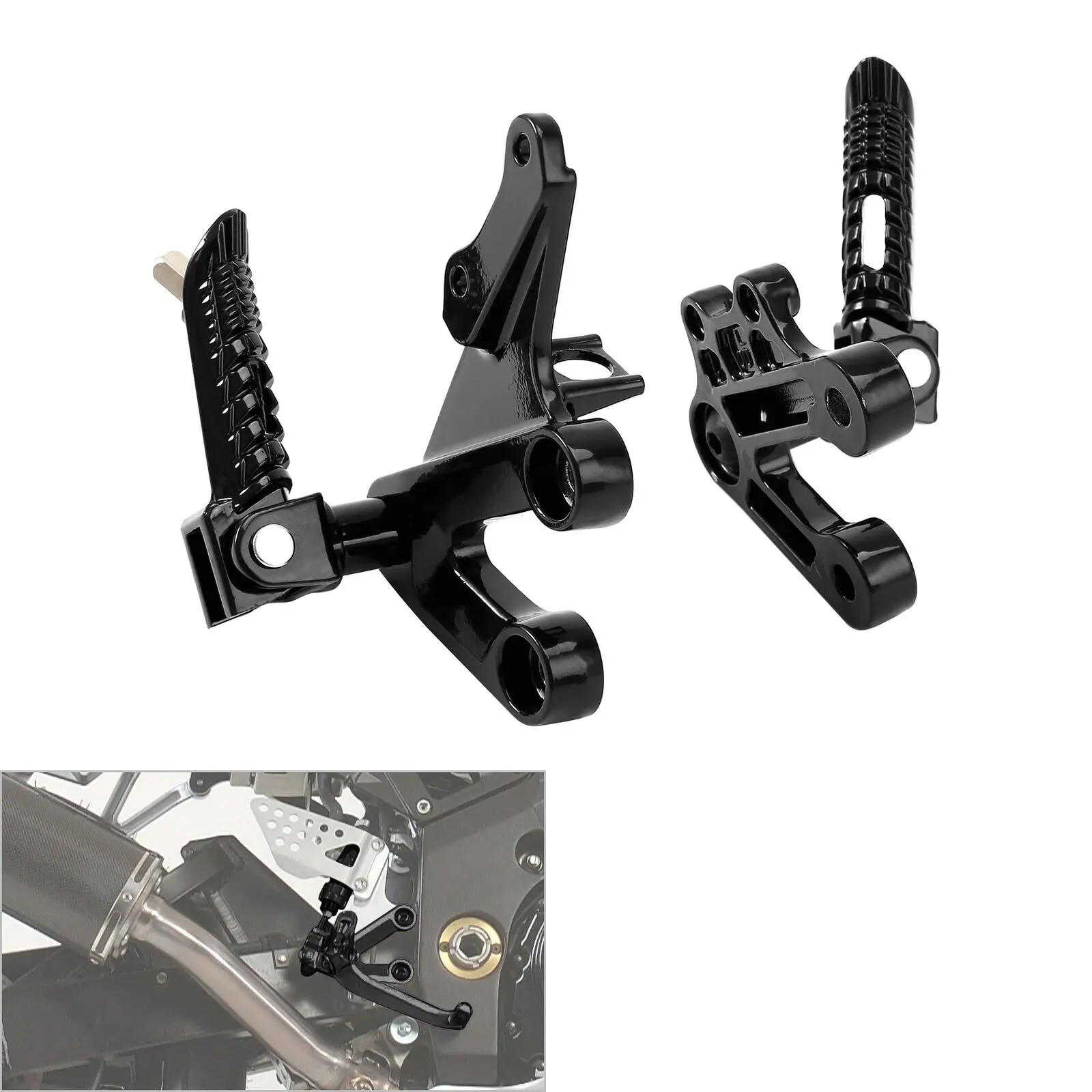 

Motorcycle Front Foot Pegs Footrest Brackets Set For Suzuki GSXR1000 GSX-R1000 2003-2004