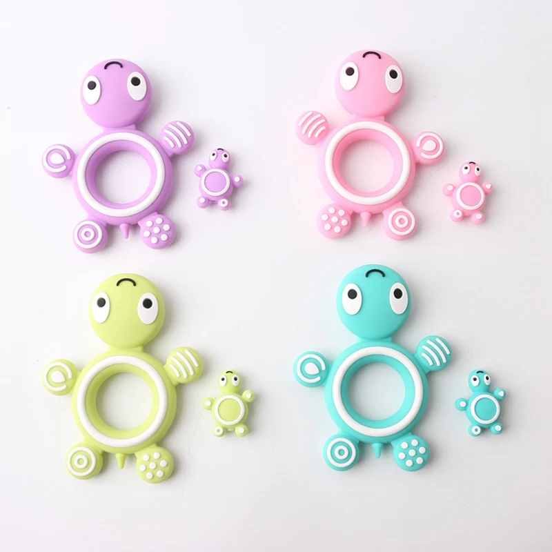 1PC Silicone Turtle Baby Teethers Food Grade Tortoise Silicone Tiny Rod Children's Goods Nurse Gift Baby Teether BPA Free Toys
