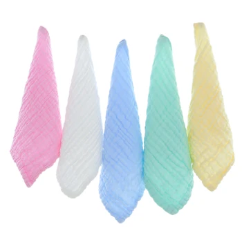 

5 Pack Cotton Handkerchief Six-Layer Gauze Square Saliva Towel Cotton Infant Gauze Square