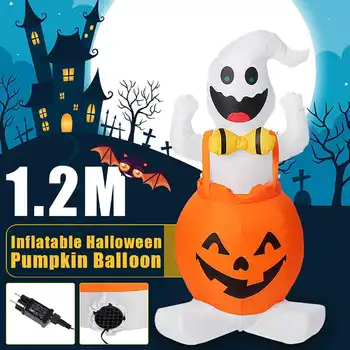 

1.2M Inflatable Halloween Blown Up Pumpkin Ghost Balloon For Garden Yard Outdoor