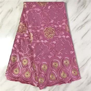 

5 yard Swiss lace fabric 2020 latest heavy beaded Embroidery African fabrics Swiss voile Dry lace popular Dubai style PL110302