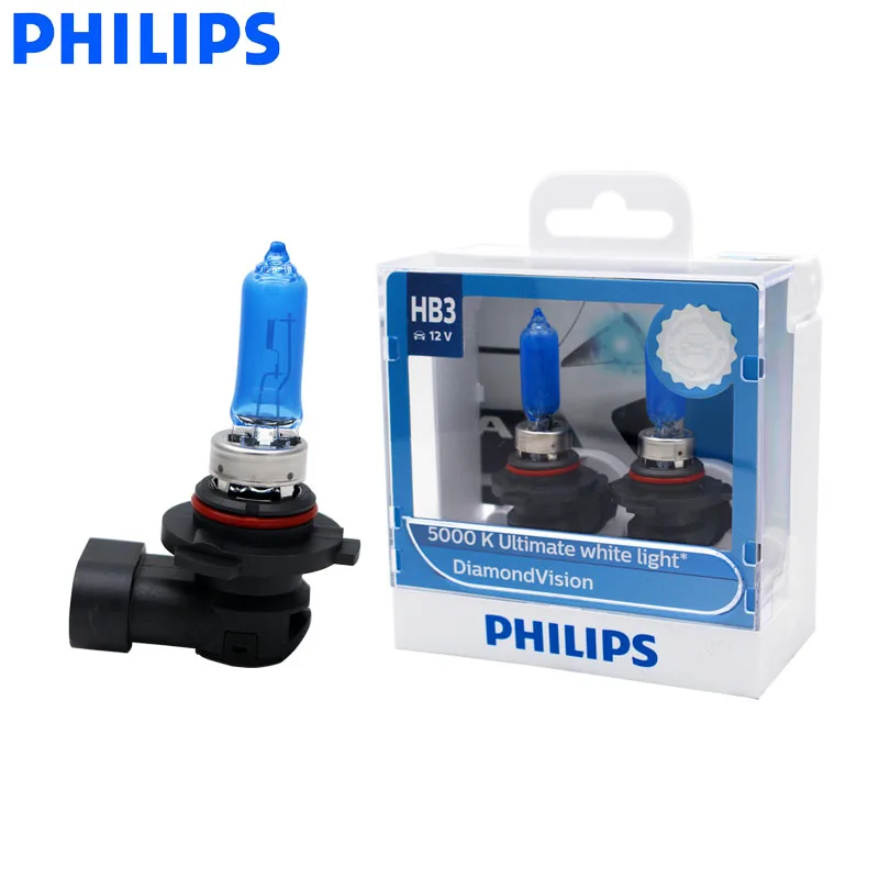 Philips 9005 HB3 12 в 60 Вт Diamond Vision 5000K Ксеноновые белые автомобильные галогеновые