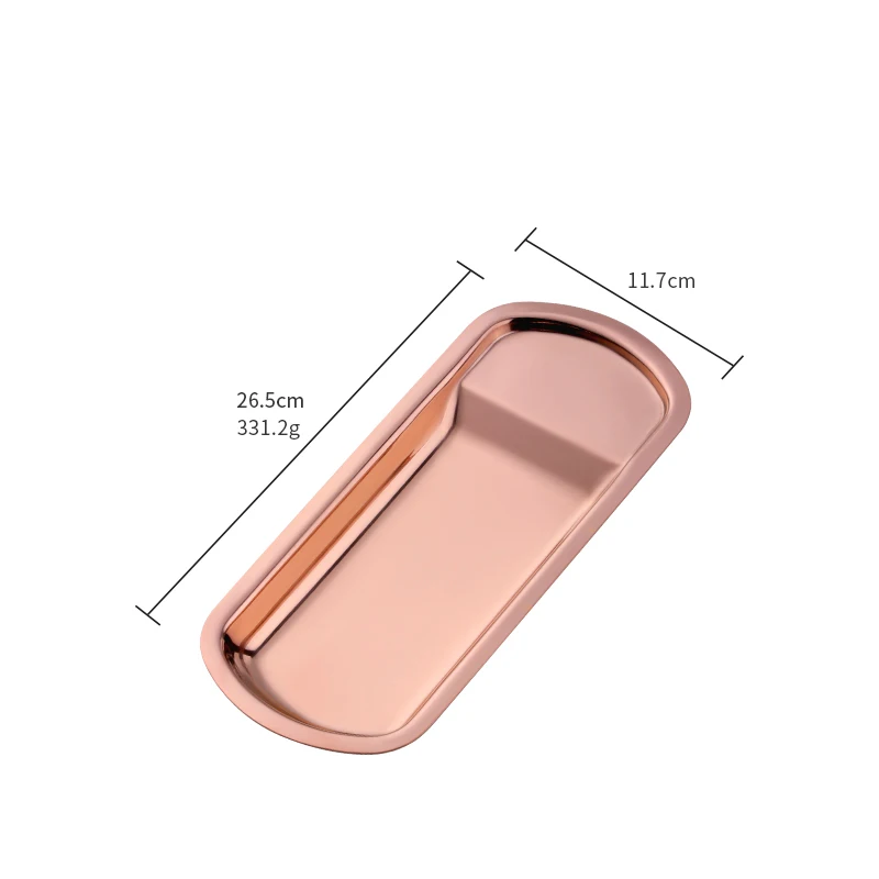 Rose Gold-1pc 1 шт. блюдо для закусок металлические прямоугольные тарелки Золотой хлеб гайка посуда смешивание фрукты конфеты десерт блюдо полотенце с радужным узором лоток для салфеток Вечерние - Цвет: Rose Gold-1pc