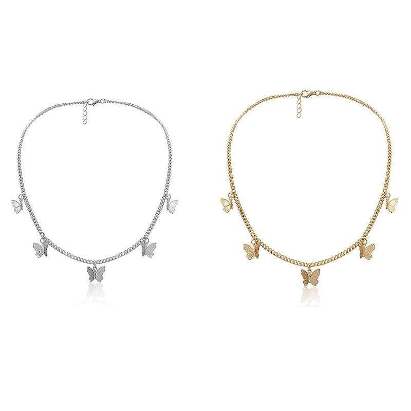 Butterfly Pendant Necklace Men's and Women's Chain Jewelry Exquisite Small Women | Украшения и аксессуары