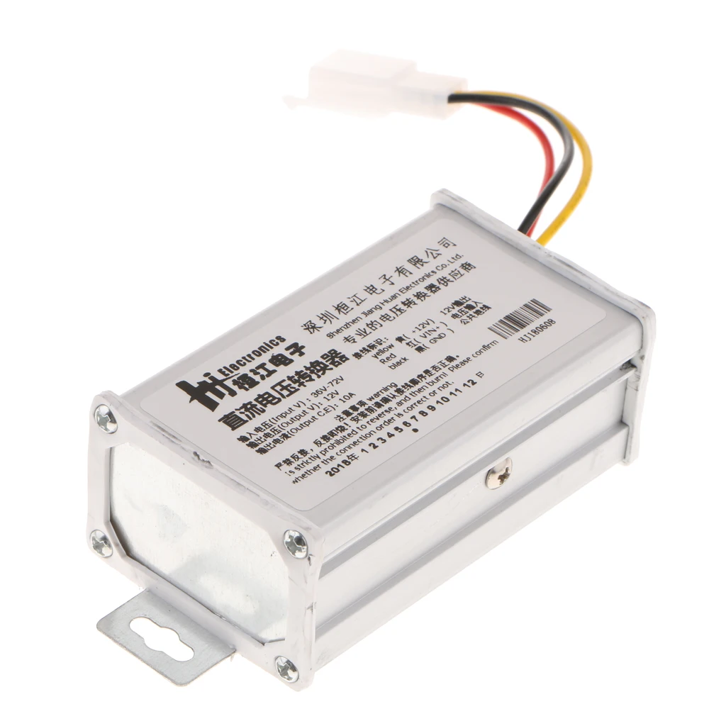 DC/DC Converter Regulator Reducer 36V-72V Step Down to DC 12V 10A 120W Waterproof Power Supply Transformer Volt Module