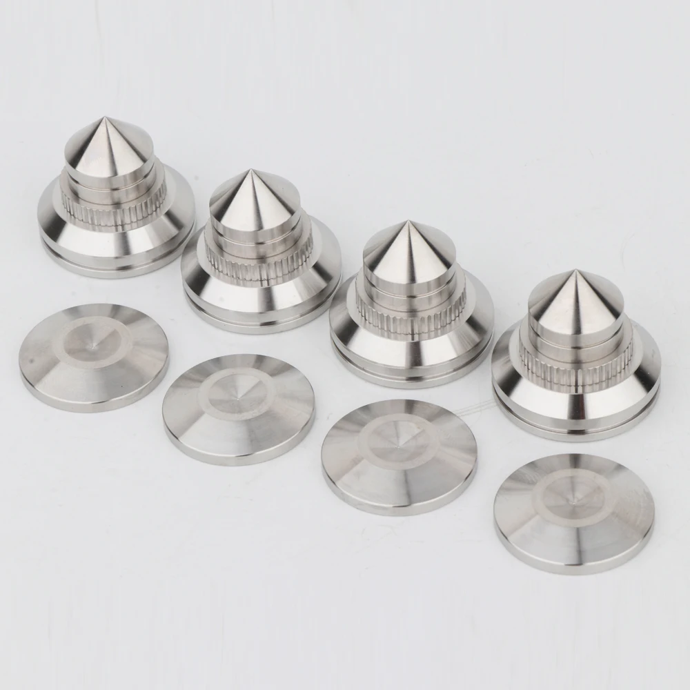 SP2728S Hochwertiger Edelstahl-Lautsprecher mit Spike-Isolation, Fußständer, Kegel, Plattenspieler, AMP, CD, DAC-Recorder – Detail 9