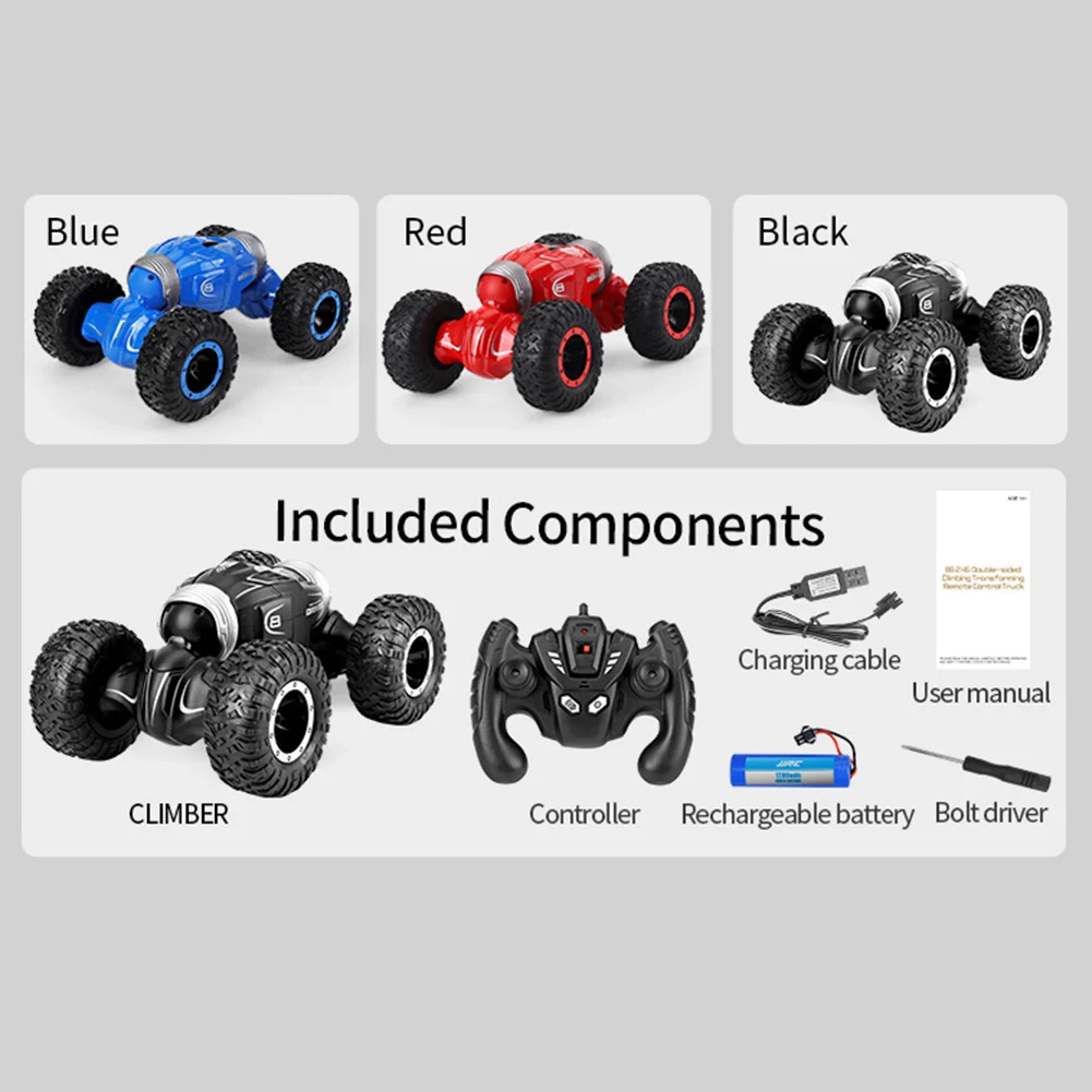 Радиоуправляемый автомобиль 4WD грузовик масштаб двухсторонний 2,4G трансформация вездеход скалолазание автомобили Дистанционное управление автомобиль игрушка