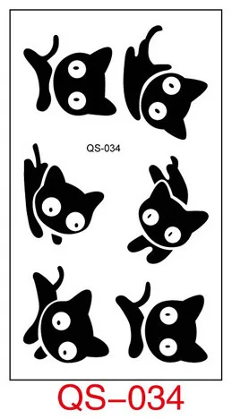 QS-034 6x10.5cm Татуировки на руку эскиз водонепроницаемый временная татуировка наклейка дикое яростное животное Мужчины полная птица Тотем татуировка для мужчин wo мужчины - Цвет: QS-034 6x10.5cm